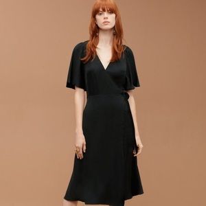 Aritzia Wilfred Nadine Wrap Dress Dusty Pink